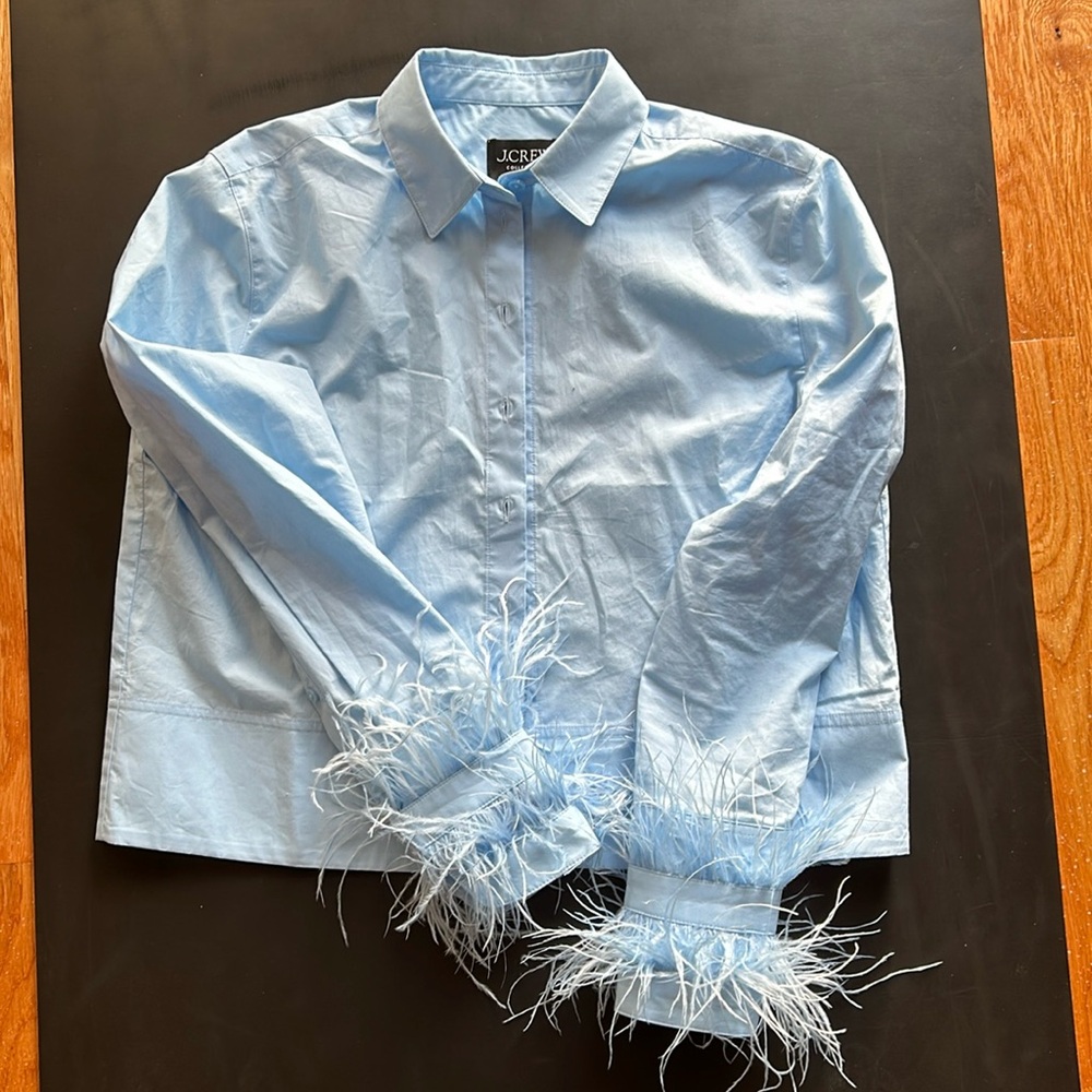 Jcrew button down crop shirt